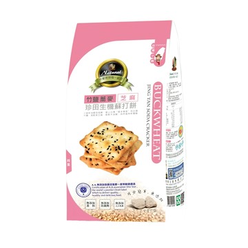珍田生機 竹鹽蕎麥芝麻蘇打餅 無添加人工色素 香精 防腐劑  162g  1袋
