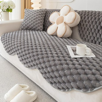 異形不規則沙發墊子冬季加厚毛絨沙發套罩新款2023坐墊防滑蓋布巾