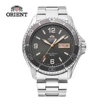 ORIENT 東方錶 WATER RESISTANT系列 200m潛水錶 鋼帶款 灰黑色 RA-AA0819N  - 41.8mm