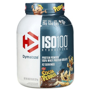 Dymatize, ISO100® Hydrolyzed，全分離乳清蛋白，可可麥片，3 磅（1.37 千克）