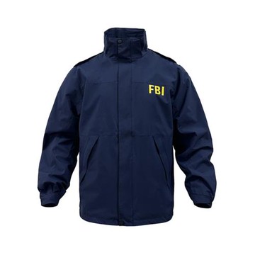 美式FBI風衣識別服戶外連帽沖鋒衣男士春秋加厚運動防風外套棉衣
