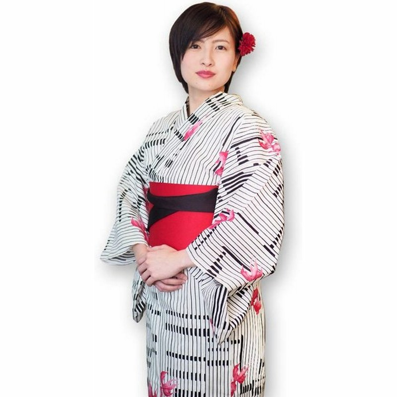 浴衣 大きいサイズ 小さいサイズ レディース ゆかた 大人 浴衣単品 モダンストライプ金魚 ｓサイズ ｔｌ ｗｌ ２ｌ ジュニア 通販 Lineポイント最大0 5 Get Lineショッピング