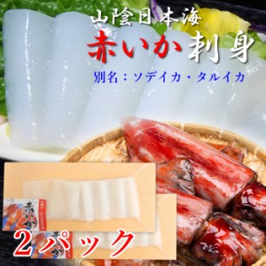 赤いか （ ソデイカ ） 刺身 ８切 x ２パック 山陰産 モッチリ 食感 解凍するだけ 冷凍便 送料無料 [MRY] 国産 アカイカ タルイカ 生 透