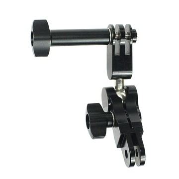 適用GoPro hero 9/8/7小蟻萬向調節臂鋁合金魔術手金屬轉接頭支架