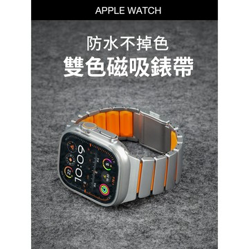 《台灣出貨》適用 APPLE WATCH 雙色不鏽鋼 防水錶帶 S11 S10 Ultra 46mm 49mm 男士錶帶