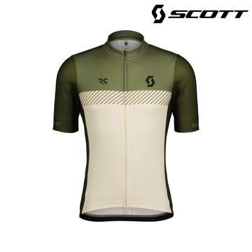 SCOTT RC Team 男性短袖車衣 422187 / 草綠-白色 (S-2XL)