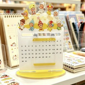 aa百貨2027新款蠟筆小新日曆周邊亞克力檯曆可愛桌面擺件禮物22辦公室🥗百貨商店🥗