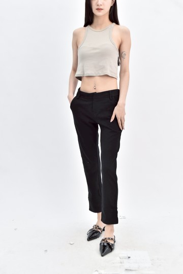 (S) bcbg maxaziria 棉質素面黑色長褲