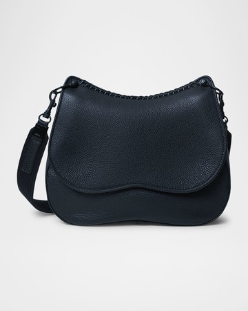 Medium Leather Saddle Crossbody Bag