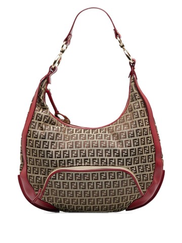 Fendi Pre-Owned - Chef Zucchino shoulder bag - women - Canvas/Calf Leather - One Size - Brown