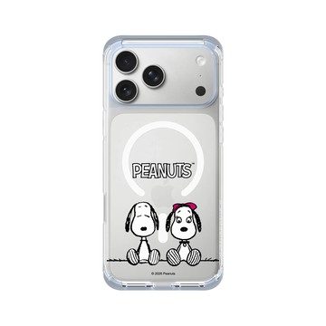 iPhone 17 Pro Max ClearX (MagSafe 兼容) 冰透藍 - 史努比 Snoopy - With Belle