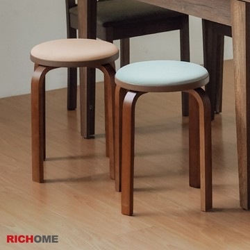 RICHOME 馬卡龍曲木凳 曲木凳 凳子 板凳 椅凳 圓凳 小椅子 北歐風凳子 小圓椅 CH1409