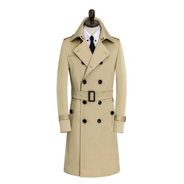 2025春秋季新款風衣韓版中長款商務修身男外套青少年雙排扣英倫風