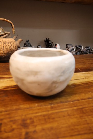 亞光志野釉水盂茶洗-開片-余華宇老師-手工製作-容量約1200cc