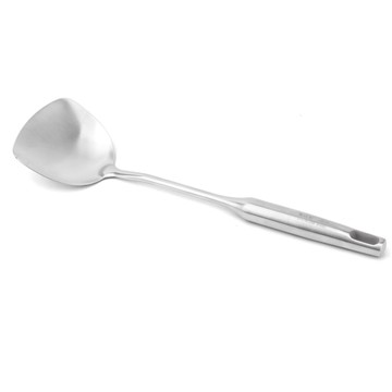 304不銹鋼中式鏟長柄鍋鏟一體成型炒菜鏟子鍋勺廚房烹飪廚具鏟子