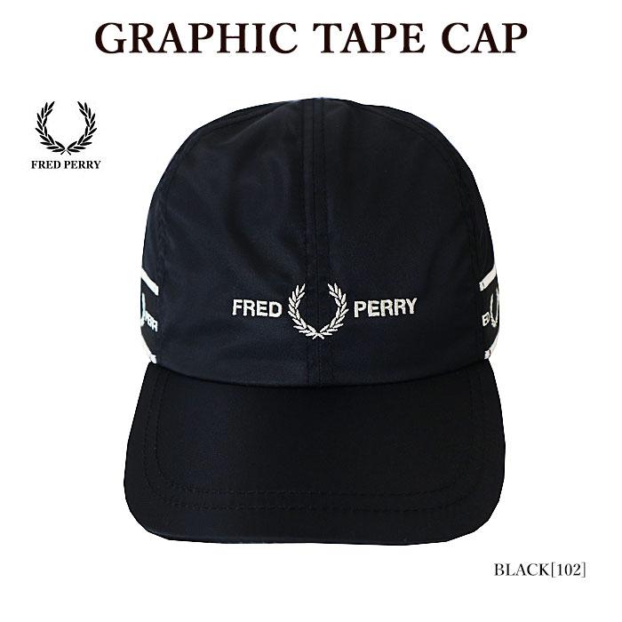 FRED PERRY フレッドペリー HW4634 GRAPHIC TAPE CAP グラフィック ...