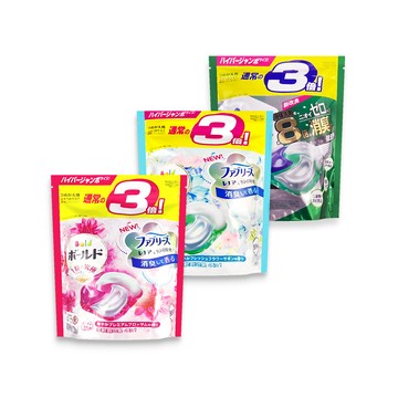 P&G 日本4D酵素強洗淨去污消臭洗衣凝膠球33顆/袋(濃縮洗衣膠囊家庭號補充包)