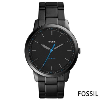 FOSSIL 睿智思維薄型鋼帶男錶(FS5308)-黑x44mm