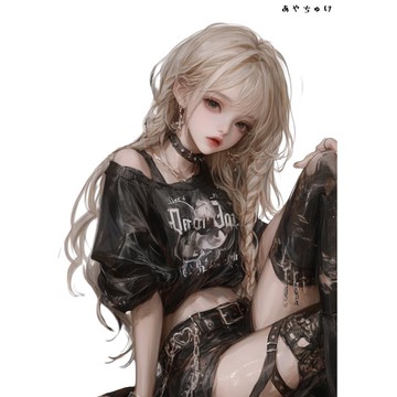 【10月新作5】07-094-0002 人物貼紙 輕龐克女孩