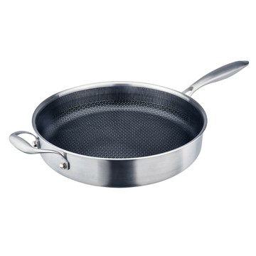 CLARE 典鑽316不銹鋼不沾平底鍋 無蓋 CL-121230-1  30cm  1個