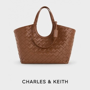 【CHARLES & KEITH】Ivette 編織托特包｜新品上架｜通勤簡約時尚｜生日禮物｜快速出貨｜小CK｜官方直營