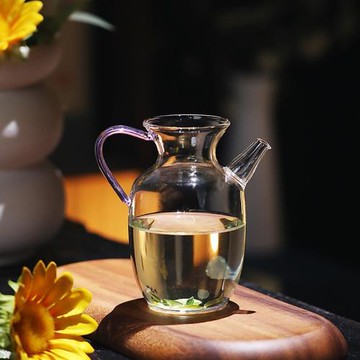 高硼硅玻璃仿宋手執壺透明玻璃功夫泡茶壺家用小號花茶泡茶器