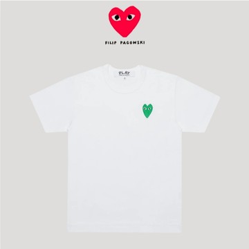 【other more 特選潮流】日本製 川久保玲 COMME Des GARCONS PLAY 基本款T恤 綠色愛心