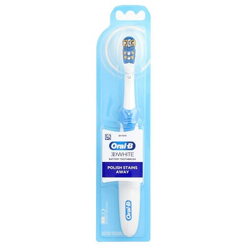 Oral-B, 3D 淨白，電池供電牙刷，1 支