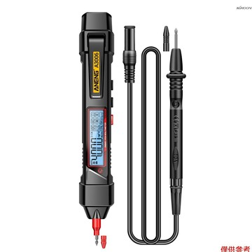(有頻道) ANENG A3006 筆式數字萬用表 4000計數 交/直流電壓測試儀 零火線檢測儀電阻/電容/二極管測試