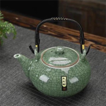 哥窯便捷功夫茶具套裝家用汝窯陶瓷簡約辦公茶杯開片冰裂蓋碗茶壺