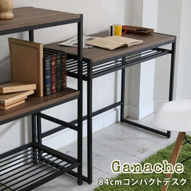 デスク 収納 おしゃれ 棚付き フリーデスク 平机 事務机 パソコンデスク 木製 アイアン ガナッシュ コンパクト 勉強机 Pcデスク 通販 Lineポイント最大get Lineショッピング