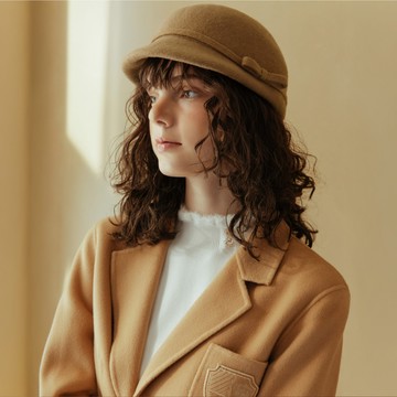 SO NICE 法式蝴蝶結羊毛貝蕾帽