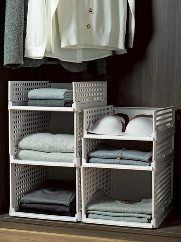 衣柜收納整理神器分層隔板抽屜式塑料衣櫥分隔家用衣服折疊置物架