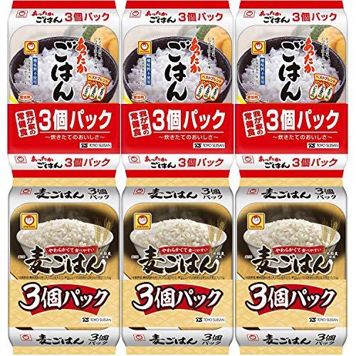 マルちゃん 白ご飯麦ごはんアソート(あったかごはん 3個パック×3個 麦ごはん 3個パック×3個)