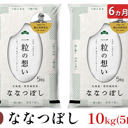 6ヵ月連続お届け　銀山米研究会のお米＜ななつぼし＞10kg