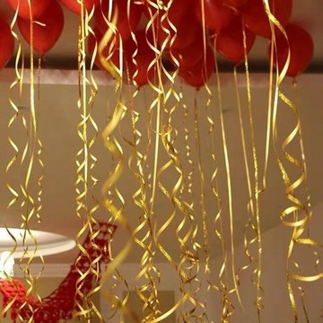 🔥臺灣出貨🔥婚慶氣球絲帶紮繩紮氣球鐳射彩帶結婚氣球繩綁氣球綫配件生日派對