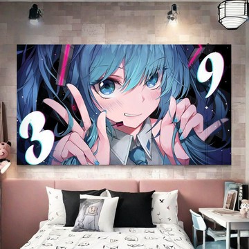 臺灣出貨🎊初音未來動漫海報牆貼紙可愛二次元周邊高清學生宿舍臥室裝飾壁紙大減價🎁