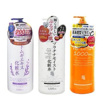 PLATINUM LABEL 鉑潤肌~薏仁草本濕敷化妝水／白金逆齡美容液／高滲透維他命C化妝水(1000ml) 款式可選