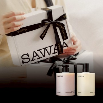 [快速出貨]【SAWAA】好友自選🍀香氛洗沐黑緞帶禮盒(沐浴露/去角質/洗髮露/身體乳)
