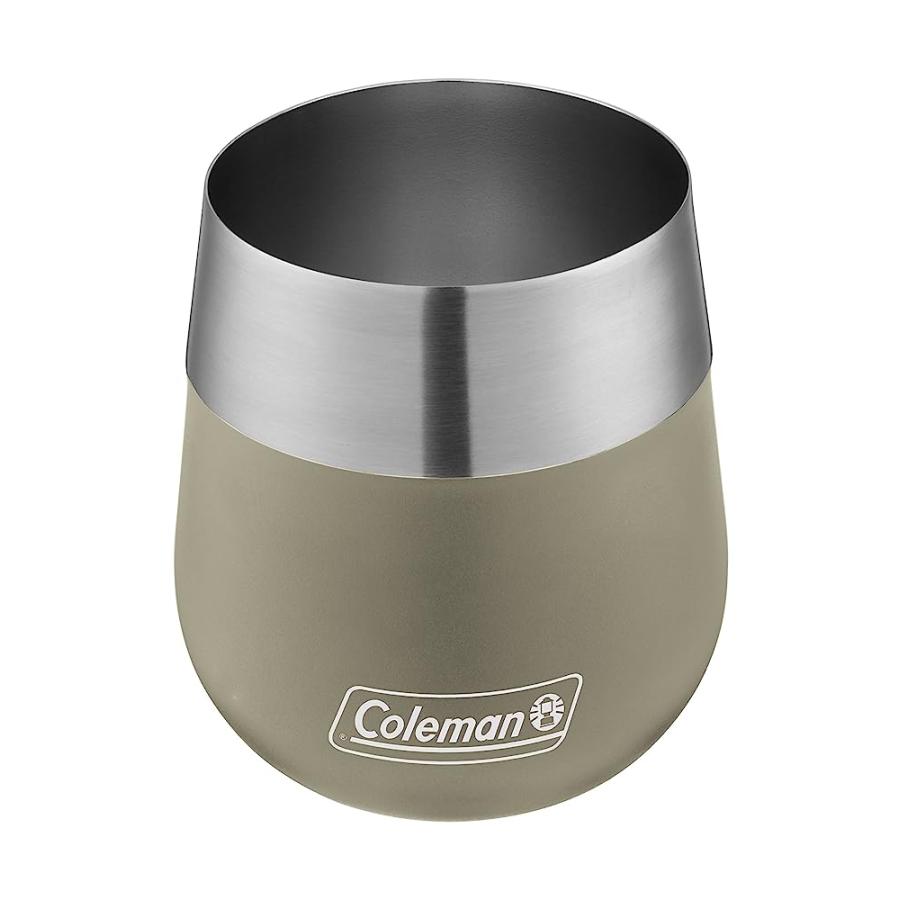 COLEMAN CLARET INSULATED STAINLESS STEEL WINE GLASS, SANDSTONE, 13 OZ.