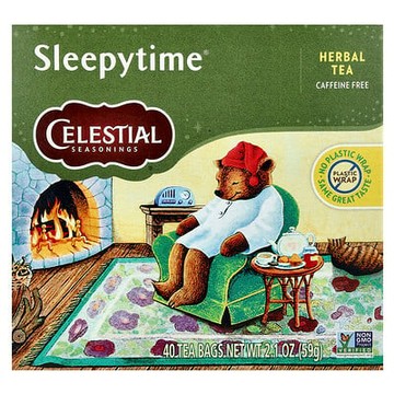 Celestial Seasonings, 草本茶，睡前，無咖啡萃取，40 茶包，2.1 盎司（59 克）