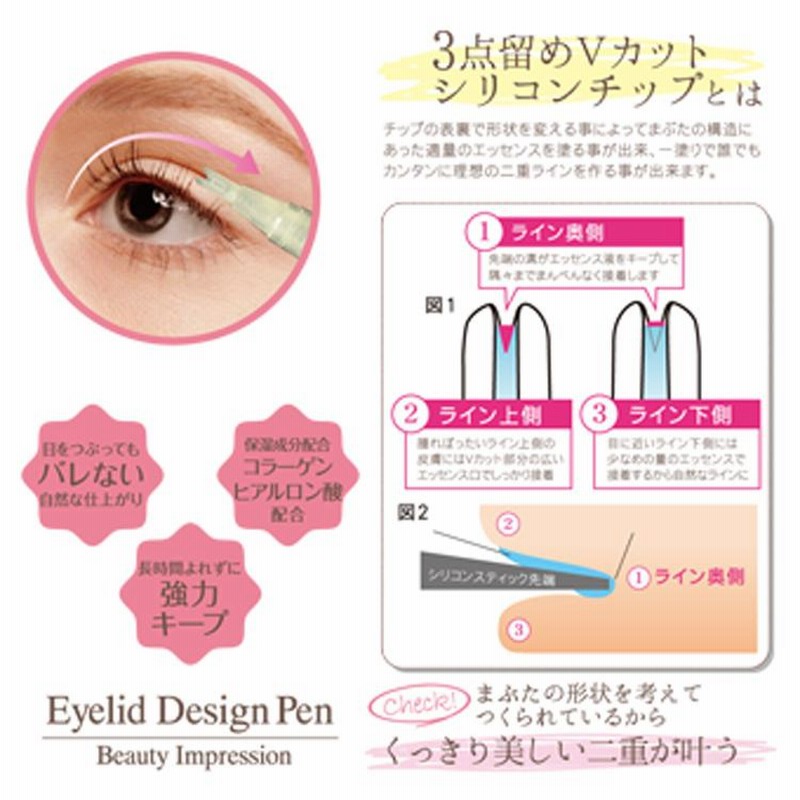 アイリッドデザインペン 二重 アイプチ アイテープ 敏感肌 自然