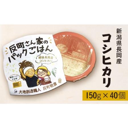 ふるさと納税 E1-30新潟県長岡産コシヒカリパックご飯 150g×40個 新潟県長岡市