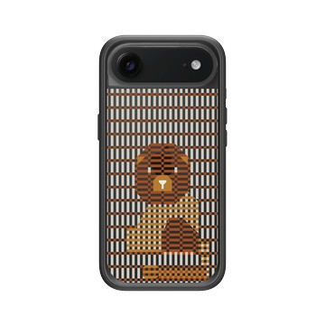 iPhone Air Mod NX -邊框背蓋組合 (相機按鈕) 黑 - The Wildlife Collection 動物野境系列 - 亞洲獅 - 線條版