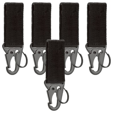 FANCY LIFE 多功能鷹嘴織帶掛勾  黑色  5個