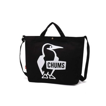 CHUMS Booby Canvas Shoulder肩背包 黑/白_CH603494K071