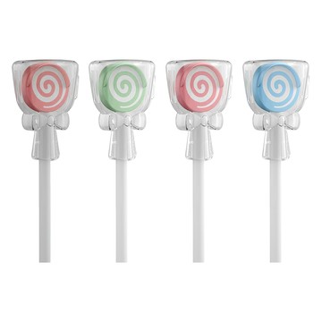 日式棒棒糖造型舌苔刷 藍+粉+綠+紅 Set 4個  70g  250ml  1組