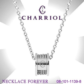 CHARRIOL夏利豪 Necklace項鍊 Forever永恆銀色吊墜4鋼索款 C6(08-101-1139-8)