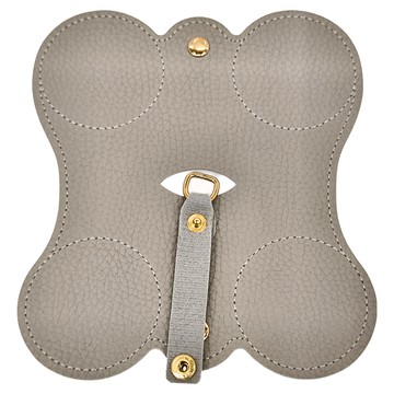 蝴蝶眼鏡包 掛繩 柔軟PU皮革 優質五金  深灰色  2組