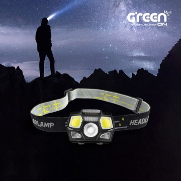 greenon防水強光感應式頭燈 輕量頭燈 揮手開關 usb充電 登山露營